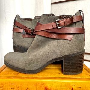 Sam Edelman Booties * Gray & Brown * sz 7.5
